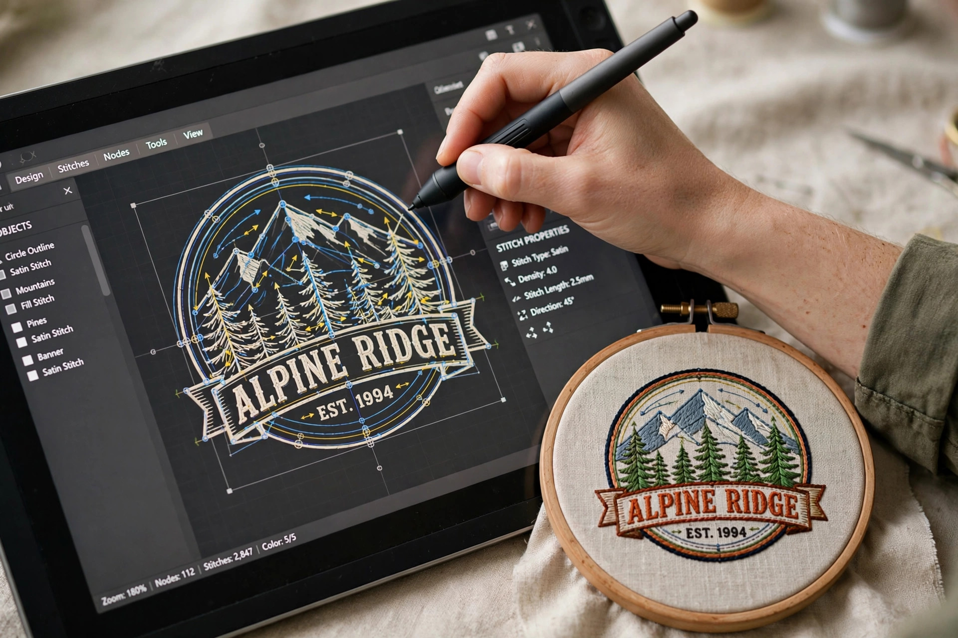 Embroidery Digitizing Software Process